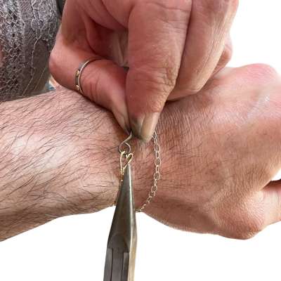 Permanent bracelet re-attachment example